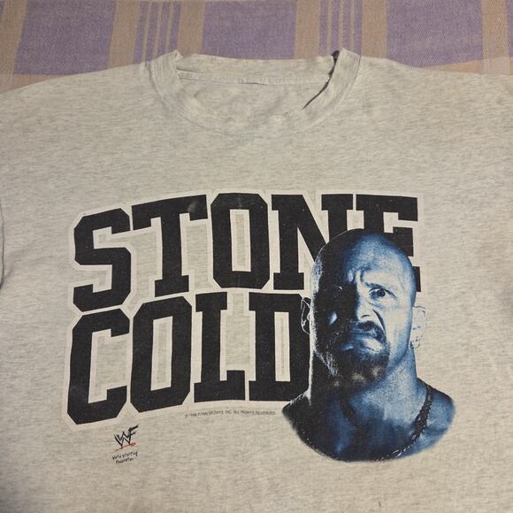 Vintage 90s WWF Stone Cold Steve Austin Shirt Wrestling Distressed Rare WWE 1998 - Picture 1 of 12